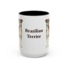 15oz Brazilian Terrier Mug, Black, front view