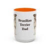 15oz-brazilian-terrier-mug-dad-orange 15oz Brazilian Terrier Dog Dad Mug, Orange, front view