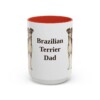 15oz-brazilian-terrier-mug-dad-red 15oz Brazilian Terrier Dog Dad Mug, Red, front view