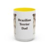 15oz-brazilian-terrier-mug-dad-yellow 15oz Brazilian Terrier Dog Dad Mug, Yellow, front view