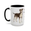 15oz Funny Brazilian Terrier Mug, Black, left side view
