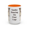 15oz Funny Brazilian Terrier Mug, Orange, front view