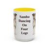 15oz Funny Brazilian Terrier Mug, Yellow, front view
