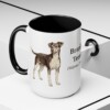 15oz Brazilian Terrier Latin Mug, Black, lifestyle photo