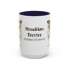 15oz Brazilian Terrier Latin Mug, Navy, front view