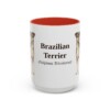 15oz Brazilian Terrier Latin Mug, Red, front view