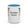 15oz Brazilian Terrier Mug, Light Blue, front view