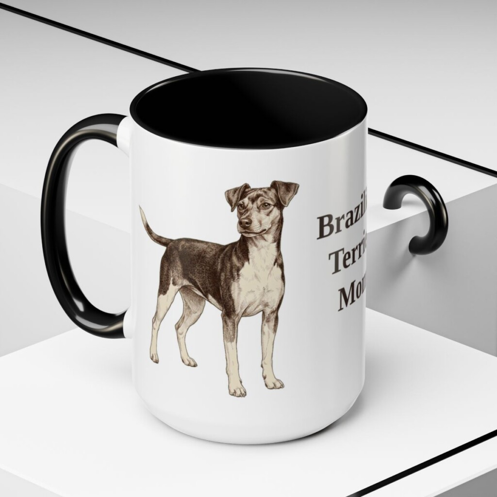 15oz brazilian terrier mug, Black