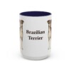 15oz Brazilian Terrier Mug, Navy, front view