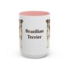 15oz Brazilian Terrier Mug, Pink, front view