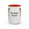 15oz Brazilian Terrier Mug, Red, front view