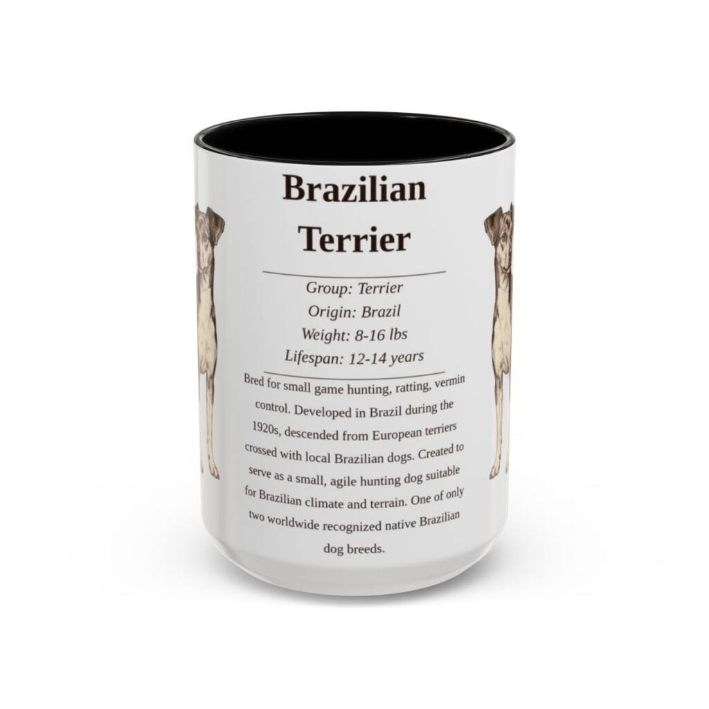15oz brazilian terrier mug, Black