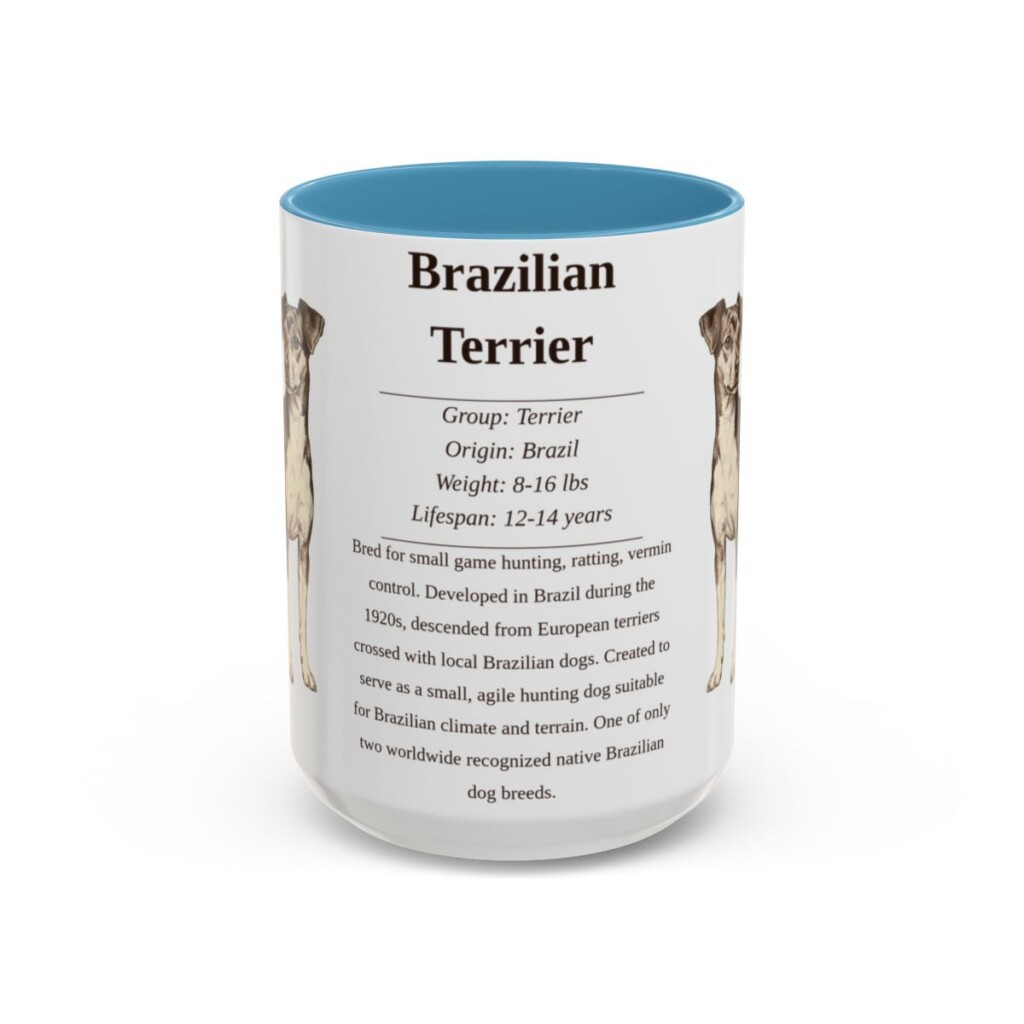 15oz brazilian terrier mug, Light Blue