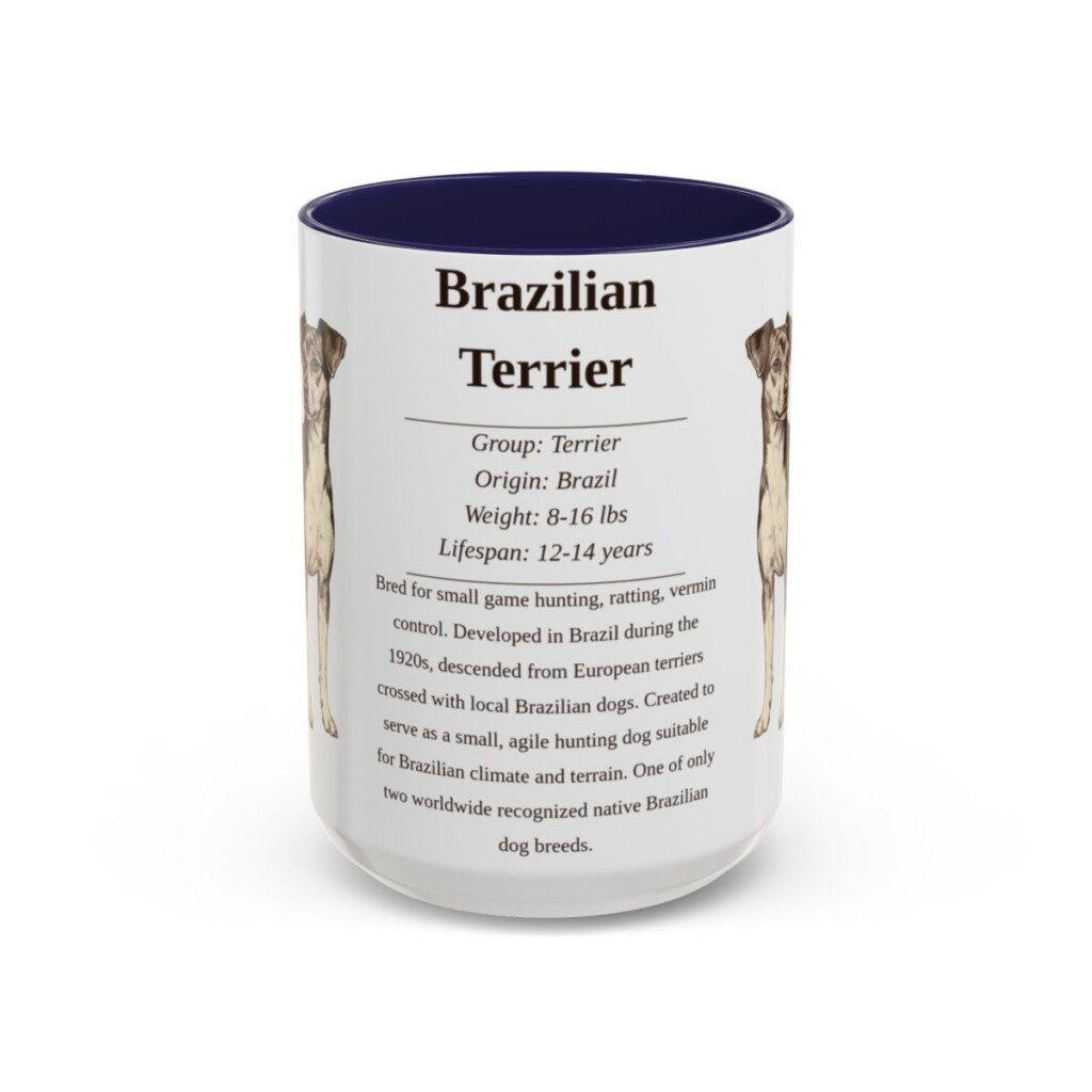 15oz brazilian terrier mug, Navy