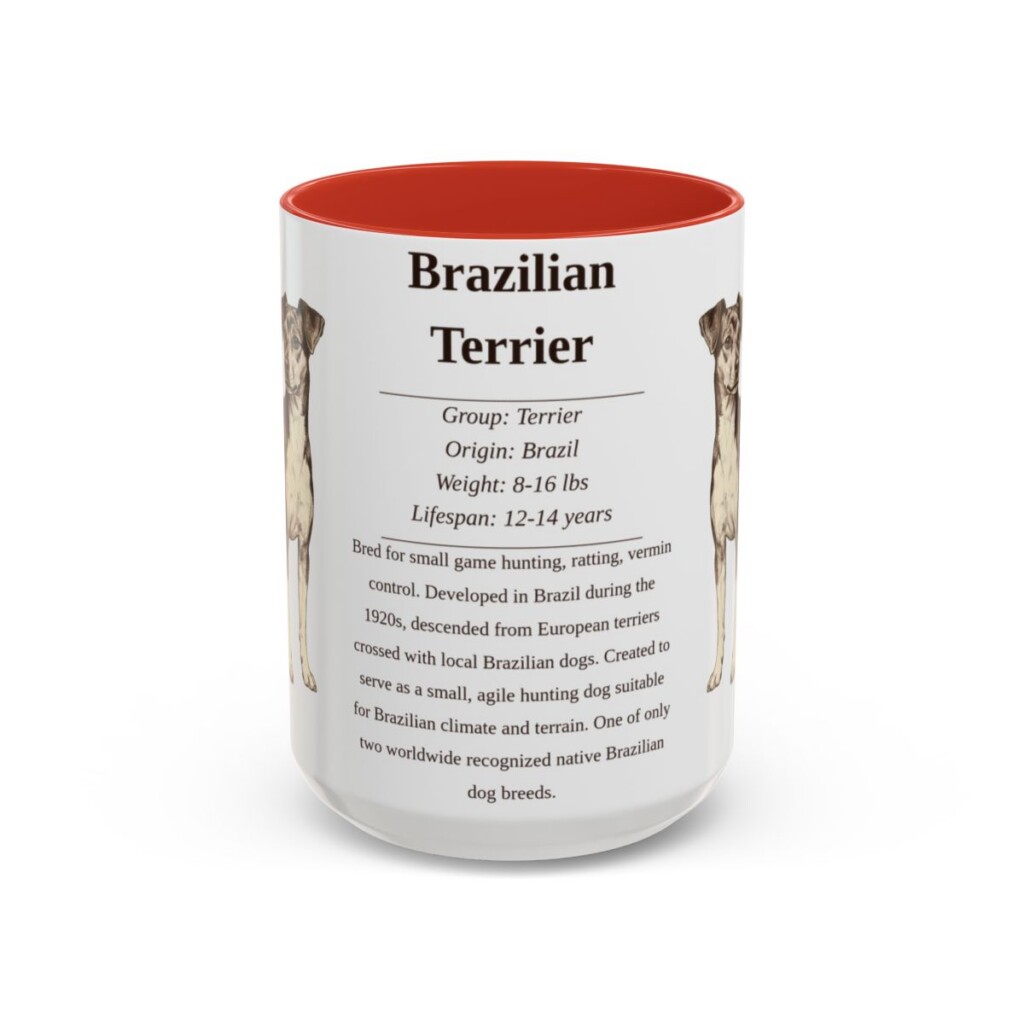 15oz brazilian terrier mug, Red