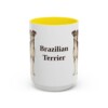 15oz Brazilian Terrier Mug, Yellow, front view
