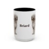 15oz Briard Mug, Black, front view