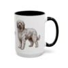 15oz Briard Mug, Black, right side view