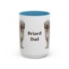 15oz Briard Dog Dad Mug, Light Blue, front view