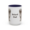 15oz Briard Dog Dad Mug, Navy, front view