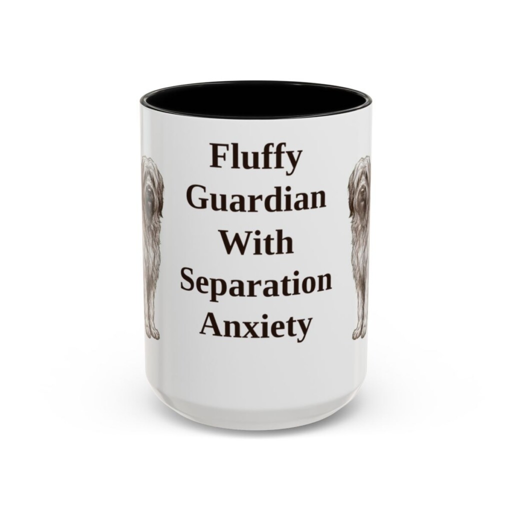 15oz-briard-mug-humor-black-front 15oz Funny Briard Mug, Black, front view