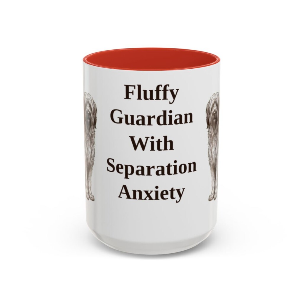 15oz-briard-mug-humor-red 15oz Funny Briard Mug, Red, front view
