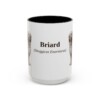15oz Briard Latin Mug, Black, front view