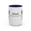 15oz Briard Latin Mug, Navy, front view