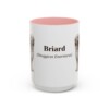 15oz Briard Latin Mug, Pink, front view