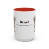 15oz Briard Latin Mug, Red, front view