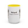 15oz Briard Latin Mug, Yellow, front view