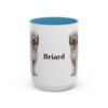 15oz Briard Mug, Light Blue, front view