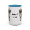 15oz Briard Dog Mom Mug, Light Blue, front view