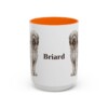 15oz Briard Mug, Orange, front view