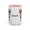 15oz Briard Mug, Pink, front view