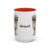 15oz Briard Mug, Red, front view