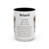 15oz Briard Mug, Black, front view