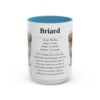15oz Briard Mug, Light Blue, front view