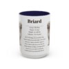 15oz Briard Mug, Navy, front view