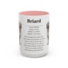 15oz Briard Mug, Pink, front view