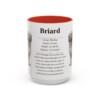 15oz Briard Mug, Red, front view