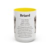 15oz Briard Mug, Yellow, front view