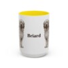 15oz Briard Mug, Yellow, front view
