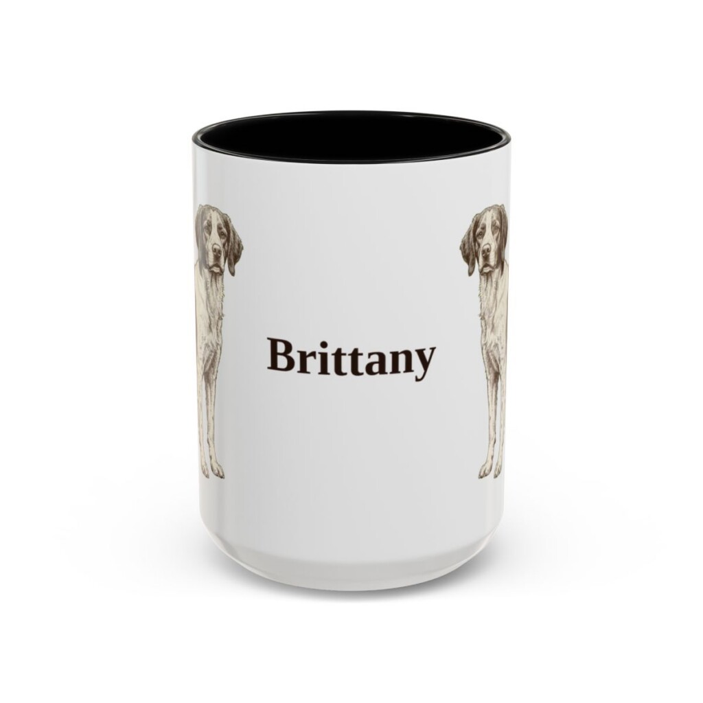 15oz Brittany Mug, Black, front view