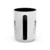 15oz Brittany Dog Dad Mug, Black, back view