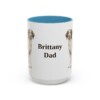 15oz Brittany Dog Dad Mug, Light Blue, front view