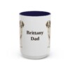 15oz Brittany Dog Dad Mug, Navy, front view