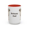 15oz Brittany Dog Dad Mug, Red, front view