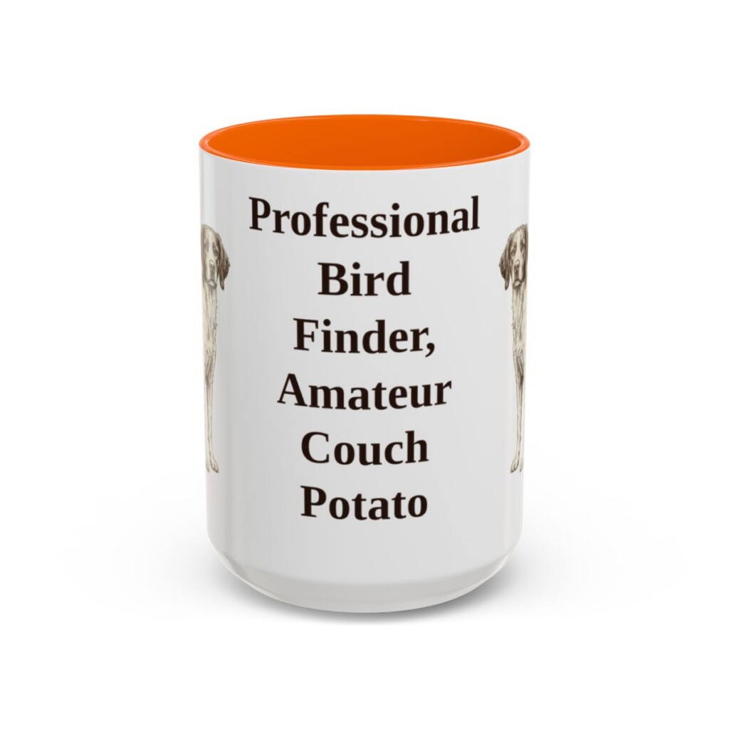 15oz-brittany-mug-humor-orange 15oz Funny Brittany Mug, Orange, front view