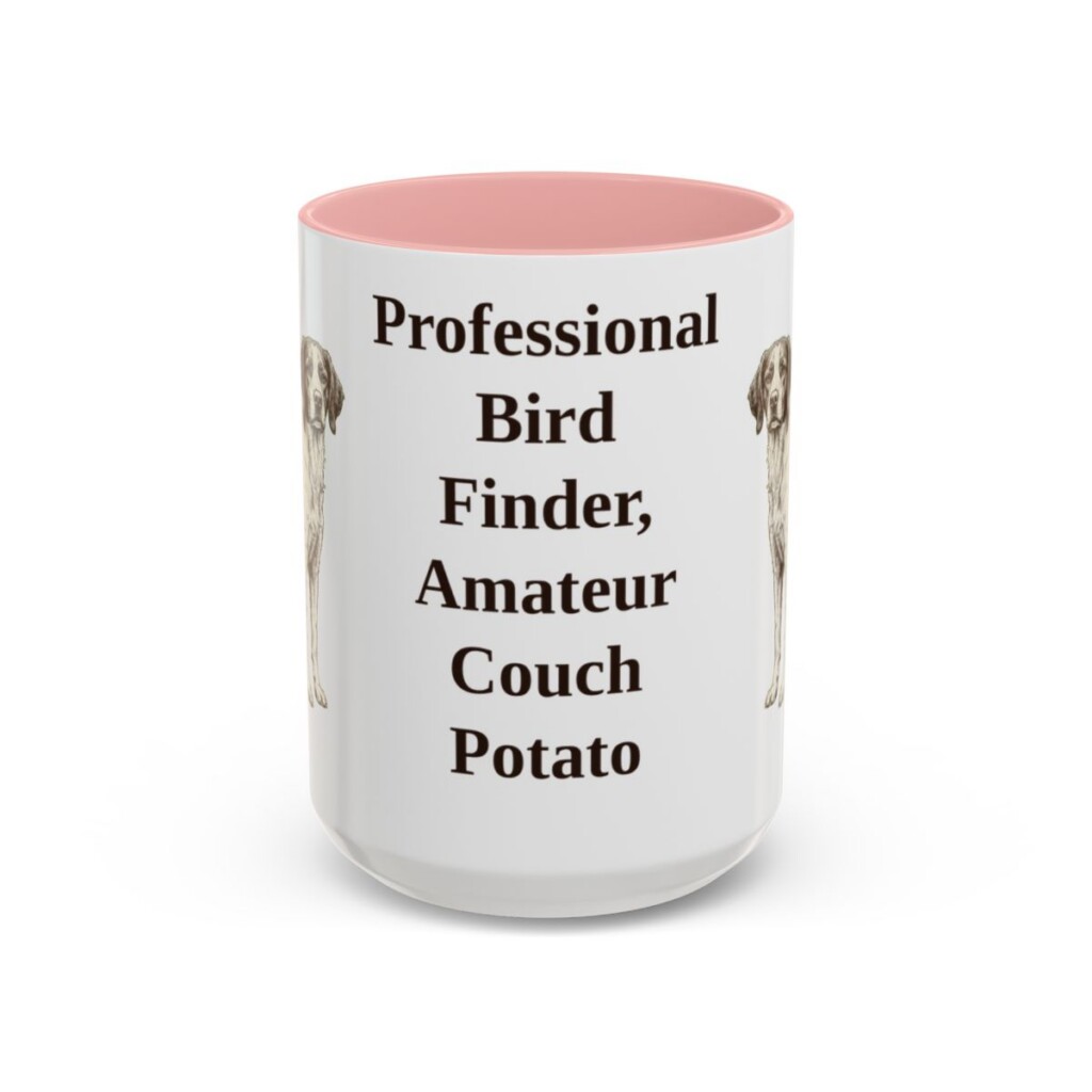 15oz-brittany-mug-humor-pink 15oz Funny Brittany Mug, Pink, front view